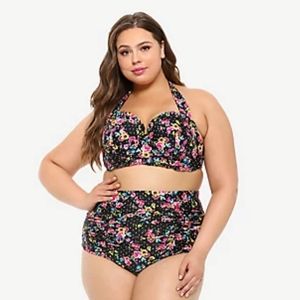 BNWT plus size, hot topic halter tankini- both pcs
